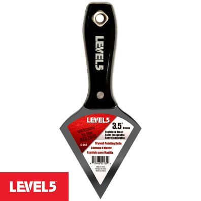 LEVEL5 Spezial Edelstahl Spitzspachtel für Innenecken 89mm mit Nylon-Griff 5-202