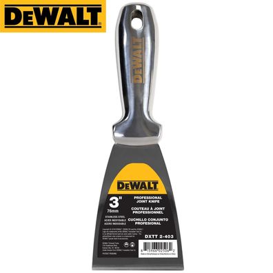 DEWALT 76mm Spachtel ganz aus Edelstahl Malerspachtel für Trockenbau 2-403