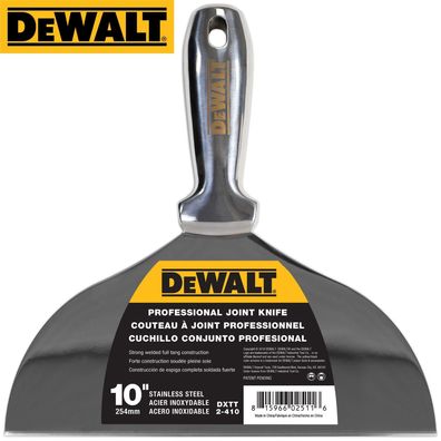 DEWALT PROFI Spachtel ganz aus Edelstahl Malerspachtel Schaber 254 mm 2-410