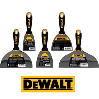 DEWALT Spachtel 25mm-254mm Soft Grip Klinge Edelstahl Trockenbau Malerspachtel