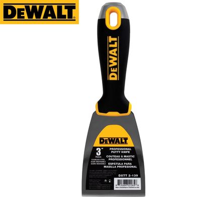 DEWALT Spachtel Edelstahl 76mm Malerspachtel Stielspachtel Trockenbau 2-139