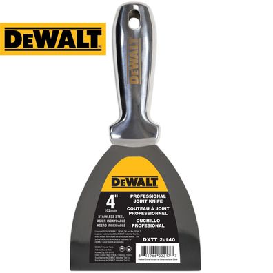 DEWALT Spachtel ganz aus Edelstahl rostfrei 102mm Malerspachtel Trockenbau 2-404