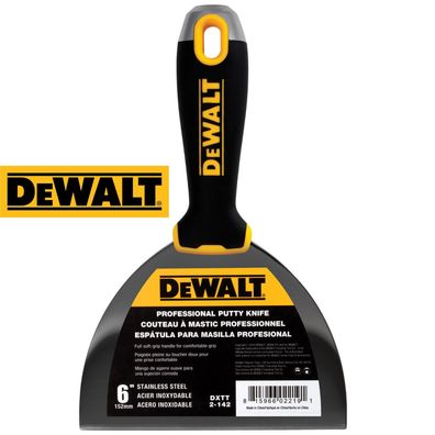 DEWALT Spachtel Malerspachtel 152mm/ 6" Trockenbau Soft Griff PROFI 2-142