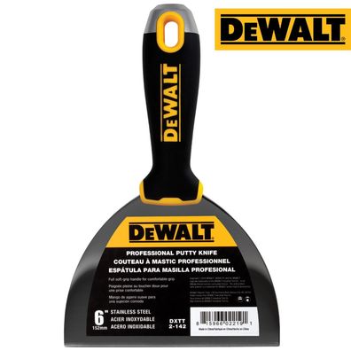 DEWALT Spachtel Malerspachtel 6" /152mm Trockenbau Soft Grip PROFI 2-142