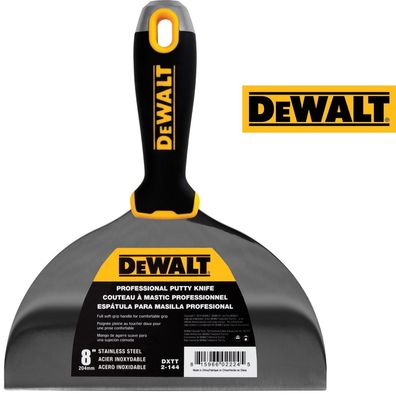 Spachtel DEWALT Profi 8" /204 mm Malerspachtel Klinge Rostfrei Trockenbau 2-144