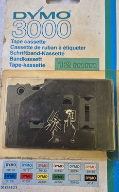 Schriftband-Kassette 12mm Dymo 3000 Black White 30133