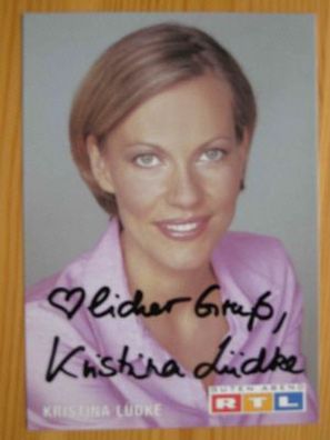 RTL Fernsehmoderatorin Kristina Lüdke - handsigniertes Autogramm!!!