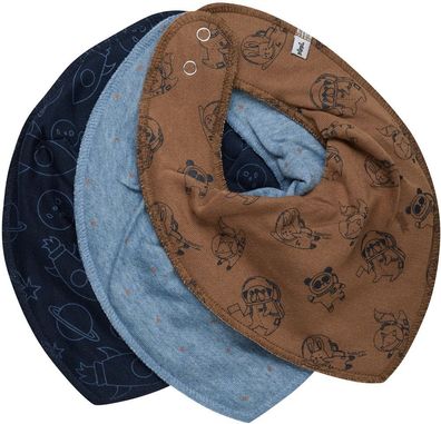 Pippi Babywear Kinder Lätzchen Bandana Bib Boy-AOP (3-pack)