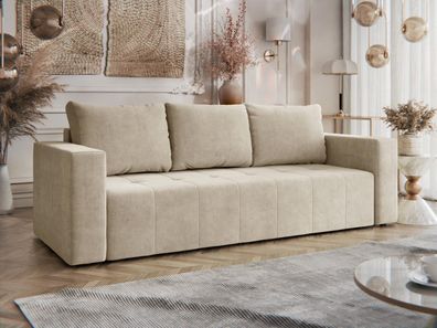 Sofa Menny mit Schlaffunktion und Bettkasten Polstercouch Wohnzimmer Polstersofa