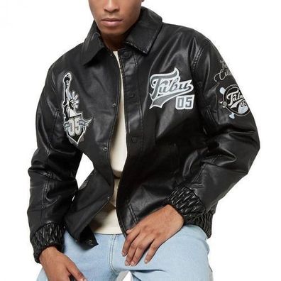 Fubu Herren Lederjacke Varsity Leather Jacket 6075163