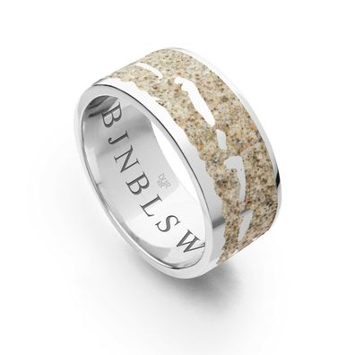 DUR Schmuck Ring "Nordsee II" Strandsand Silber 925/ - rhodiniert (R4902)