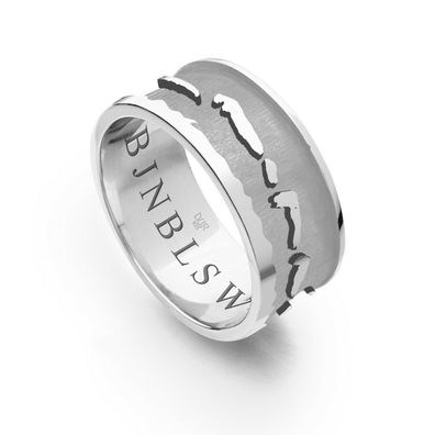 DUR Schmuck Ring Nordsee II, sandlos, hell, Silber 925/ -rhodiniert ( R5678)