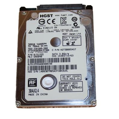 Hitatchi HGST HTS545050A7E680 500GB 2,5" HDD 3Gbs 5400rpm SATA Festplatte gebraucht