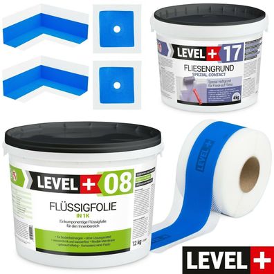 Dicht Set Badabdichtung Fliesengrund 4kg Dichtfolie 12kg Dichtband 20m SET338