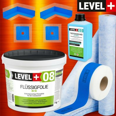Dicht-Set Dusche 7kg Dichtfolie 1m Dichtbahn Abdichtung 5m2 Dichtband SET344
