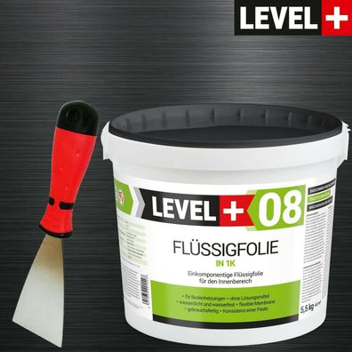 Dicht-Set Flüssigfolie 5,5kg Edelstahlspachtel 60mm Dusch und Bad TOP SET401