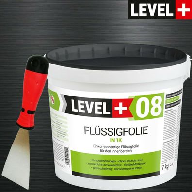 Dichtfolie Dichtset 7 kg Flüssigfolie Abdichtung Edelstahlspachtel 60mm SET402