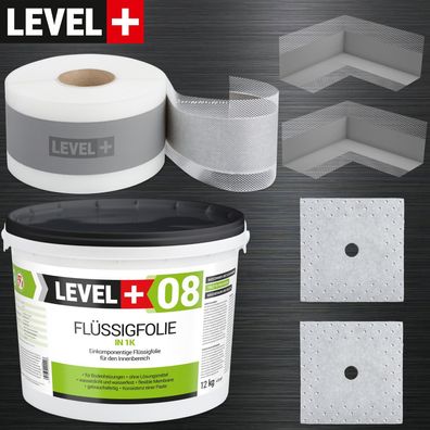 Dichtset 12 Kg Flüssigfoli 10m Dichtband Innenecke Bad Duschabdichtung TOP SET18