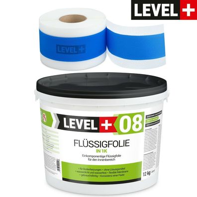 Dichtset 12kg Flüssigfolie 15M Elastomer Dichtband Badabdichtung Dusche SET309