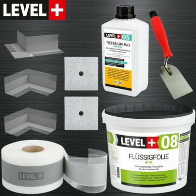 DichtSet 5m² für Dusche Tiefengrund Flüssigfolie + Spachtelkelle 60mm TOP SET102