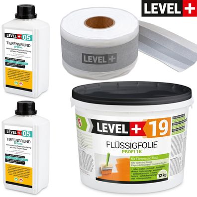Dichtset Abdichtung-Set Dusche Bad Flüssigfolie 12kg Dichtband Dehnzone SET524
