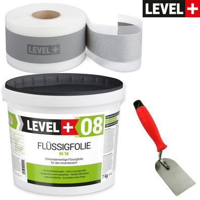 Dichtset Badabdichtung Dichtbband Flüssigfolie 7kg Spachtelkelle 60mm SET 02