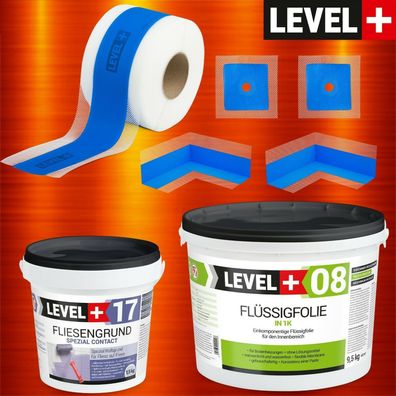 Dichtset Badabdichtung Dichtfolie Fliesengrund Dusche Flüssigfolie 9,5kg SET336