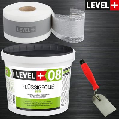 Dichtset Badabdichtung Duschdichtung Flüssigfolie 7kg Spachtelkelle 60mm SET 02