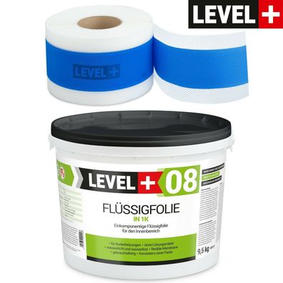 Dichtset Dichtfolie 9,5kg Flüssigfolie Dichtband 10M Badabdichtung Dusche SET308