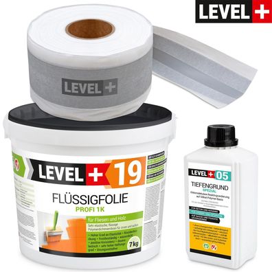 Dichtset Dusche-Set Abdichtung Balkon 7Kg Flüssigfolie Dichtband Dehnzone SET545