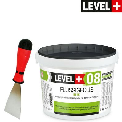 Dichtset Flüssigfolie 4kg Edelstahlspachtel 60mm Bad Getriebequalität SET400
