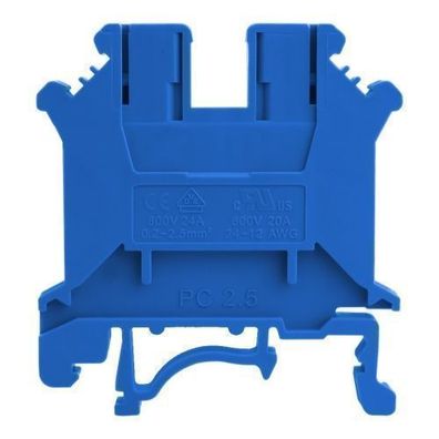 Reihenklemme 2.5mm2 Schraubklemme Blau VDE UL Durchgangsreihenklemme 5705