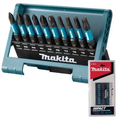 Makita Bit-Sortiment Bit-Set Satz 10tlg. PH/PZ/T 50mm Impact Black