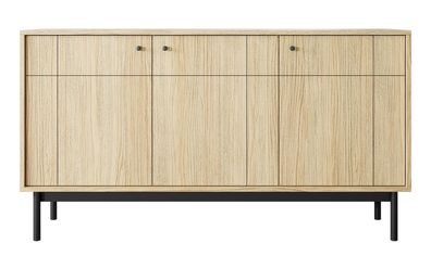 Selsey Japandies - Sideboard 3-térig Eichenholzoptik 154 cm