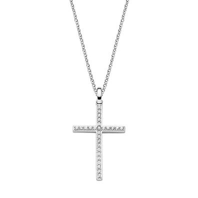 Viventy Schmuck Damen-Kette Silber mit Kreuz 786332