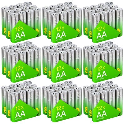 108 Stück GP Super Alkaline Batterien AA Mignon LR06 LR6 1,5V Batterie MN1500