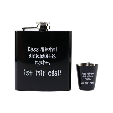 Flachmann Set "Ist mir egal"