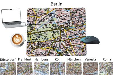 Mauspad Maus Pad Mousepad Mouse Pad Gaming XL Stadtplan Anti-Rutsch Schreibtisch