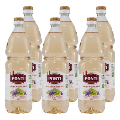 Ponti Weißwein-Essig 6% Säure (12 x 1,0L)