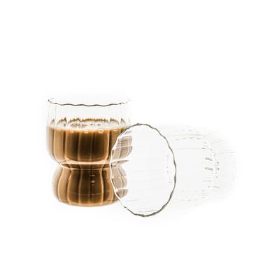 Trinkgläser Set 300 ml aus Borosilikatglas Espressogläser Hitzebeständig Riffle