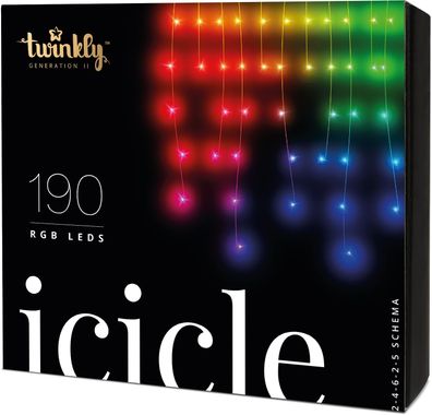 Twinkly Icicle Smarte Lichterkette Lichternetz 190 LEDs RGBW WLAN Appsteuerung