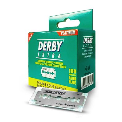 Derby Extra Super Stainless Grün Double Edge Rasierklingen 100 Stück