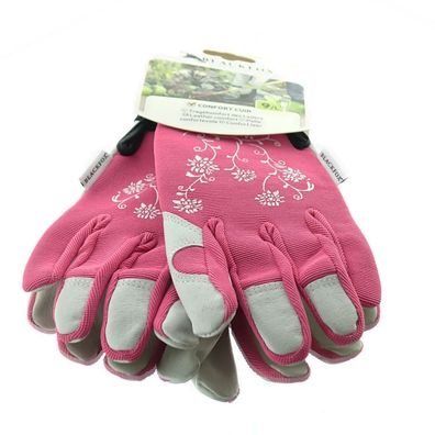 BLACKFOX® Garten - Handschuhe Lady´s Line JARDY Rosa mit Blumendruck Größe 9/L