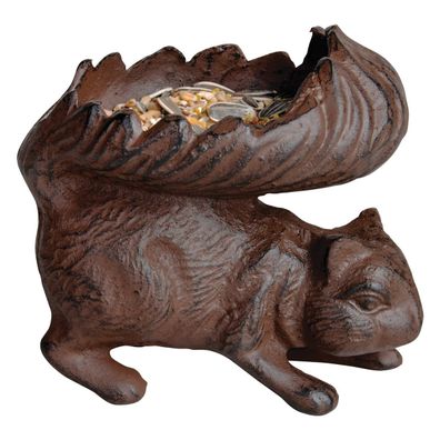 Esschert Design Futterschale für Eichhörnchen & Vögel - Gusseisen