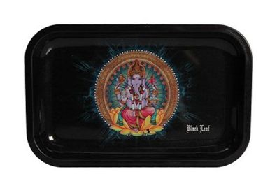 Black Leaf' Rolling Tray 'Ganesha' M