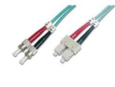 Digitus LWL Patchkabel, 2 x ST - SC-Duplex, OM3, 1,0 m