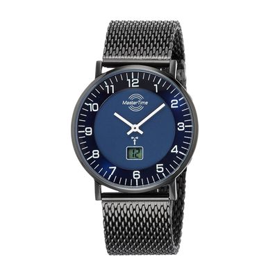 MasterTime Herren-Funkuhr Advanced, schwarz/ blau - MTGS-10559-32M