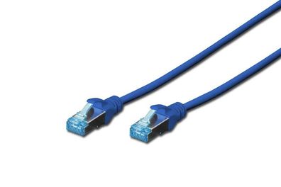 Digitus Patchkabel Kat. 5e, SF/UTP, 0,5 m, blau