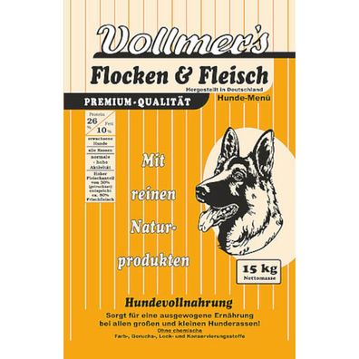 Vollmer´s Hundefutter Alleinfutter Flocken & Fleisch