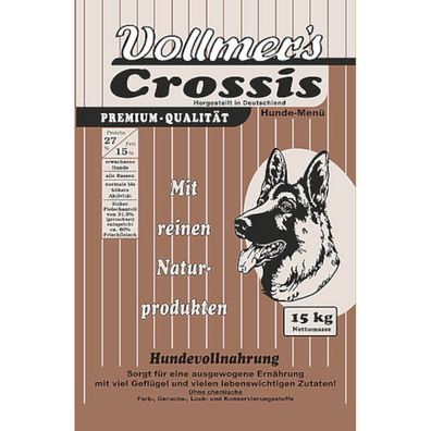 Vollmer´s Hunde Vollnahrung Trockenfutter Crossis